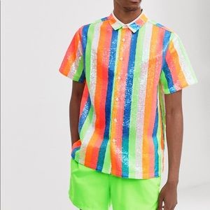 ASOS design sequins shirt.